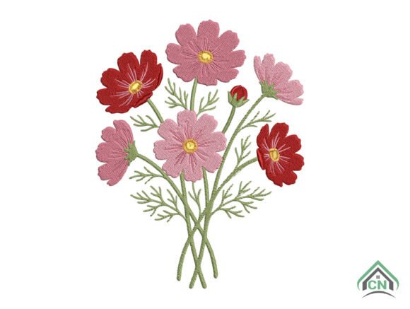 Cosmos Flower Embroidery Design: A Boutique Review