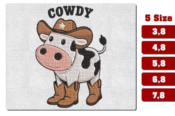 Cowdy Cow Embroidery: Western Cowgirl Design Review